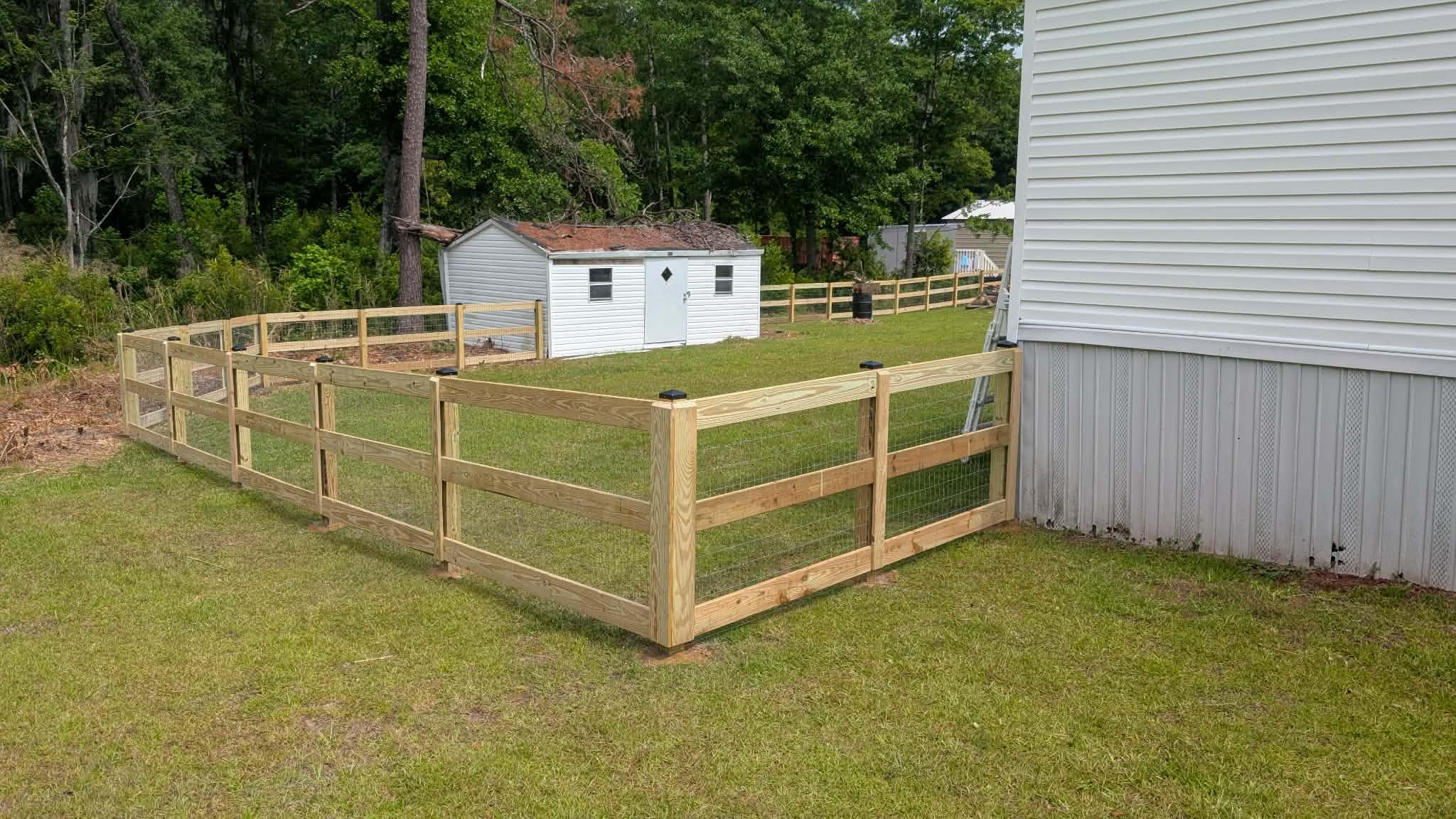 Custom ranch fence in the Lowcountry